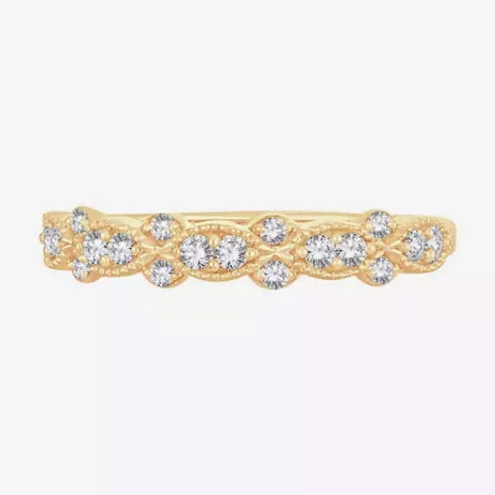 1/ CT. T.W. Natural White Diamond 10K Gold Anniversary Wedding Band