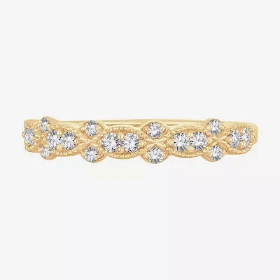 1/ CT. T.W. Natural White Diamond 10K Gold Anniversary Wedding Band