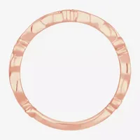 Diamond Accent Mined White 10K Rose Gold Wedding Band