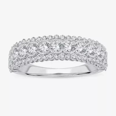 1 CT. T.W. Natural White Diamond 10K Gold Anniversary Wedding Band