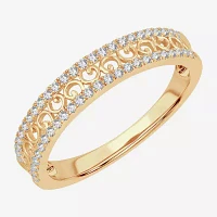 1/5 CT. Natural White Diamond 10K Gold Anniversary Wedding Band