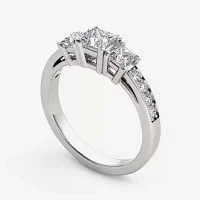 2 CT.T.W. Natural Diamond 14K White Gold 3-Stone Engagement Ring