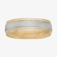  Men’s 6mm Two-Tone Gold Wedding Band
