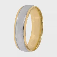  Men’s 6mm Two-Tone Gold Wedding Band