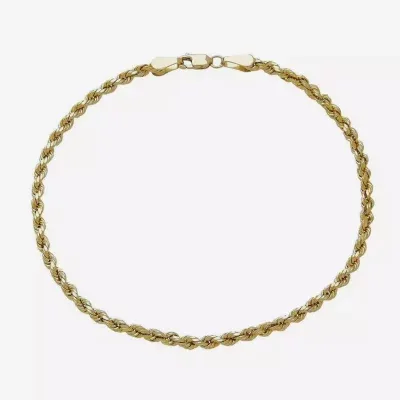 14K Yellow Gold 3mm Rope Chain Bracelet