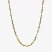 14K Gold 22 Inch Semisolid Byzantine Chain Necklace