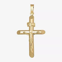 14K Gold Crucifix Pendant 