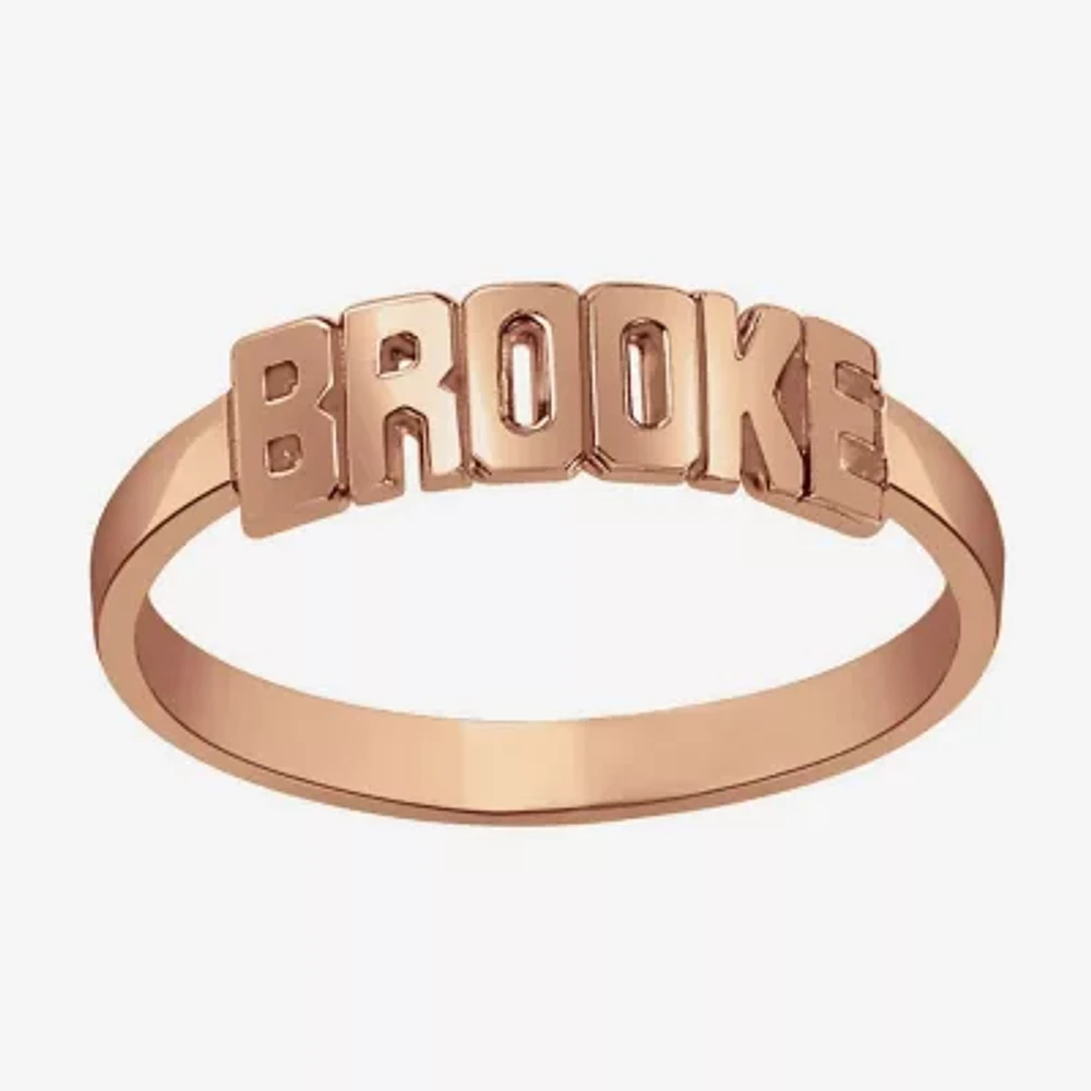 Personalized Block Name Ring