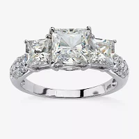 DiamonArt® Womens CT. T.W. White Cubic Zirconia 10K Gold Engagement Ring