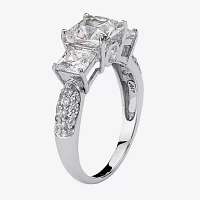 DiamonArt® Womens CT. T.W. White Cubic Zirconia 10K Gold Engagement Ring