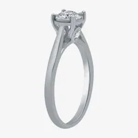 (H-I / I1) Womens 1/2 CT. T.W. Lab Grown White Diamond 10K Gold Round Solitaire Engagement Ring