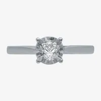 (H-I / I1) Womens 1/2 CT. T.W. Lab Grown White Diamond 10K Gold Round Solitaire Engagement Ring