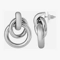 JS Jessica Simpson Silver Tone Drop Earrings