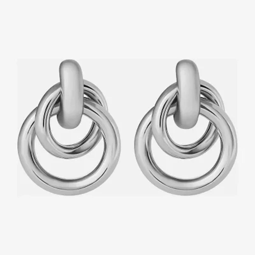 JS Jessica Simpson Silver Tone Drop Earrings