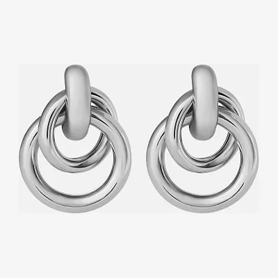 JS Jessica Simpson Silver Tone Drop Earrings