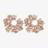 JS Jessica Simpson Gold Tone Glass Drop Earrings