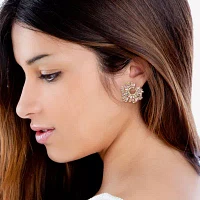 JS Jessica Simpson Gold Tone Glass Drop Earrings