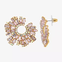 JS Jessica Simpson Gold Tone Glass Drop Earrings