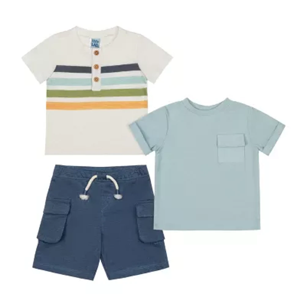 Little Lad Baby Boys 3-pc. Short Set