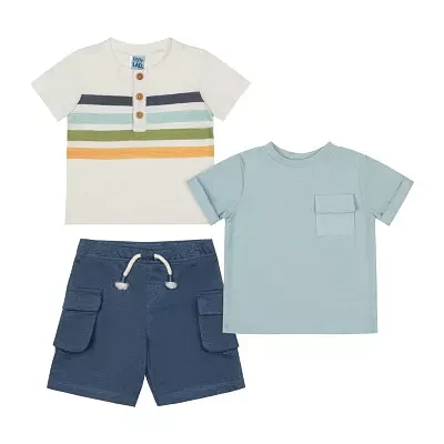 Little Lad Baby Boys 3-pc. Short Set