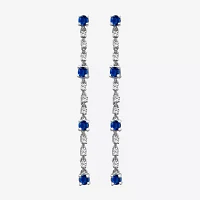 Womens Diamond Accent Gemstone 10K Gold Drop Earrings