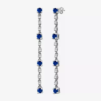 Womens Diamond Accent Gemstone 10K Gold Drop Earrings