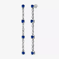 Womens Diamond Accent Gemstone 10K Gold Drop Earrings