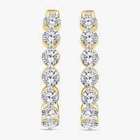 (F,Si2)				 2 CT. T.W. Lab Grown White Diamond 10K Gold 17.2mm Hoop Earrings