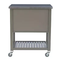 Robbin Stainless Steel-Top Kitchen Cart