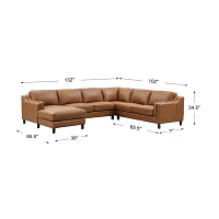 Bella Upholstered Left Chaise Sectional