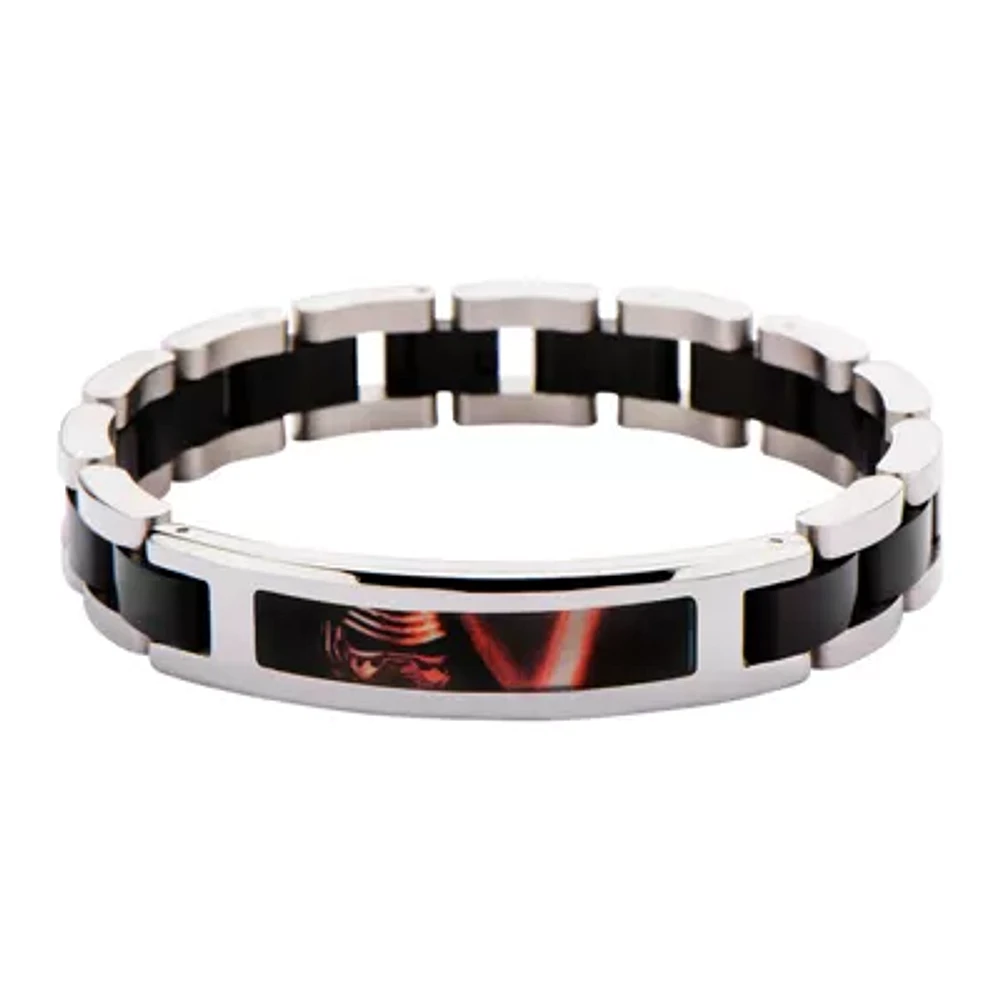 Star Wars® Two-Tone Stainless Steel Black IP Episode VII Kylo Ren ID Link Bracelet