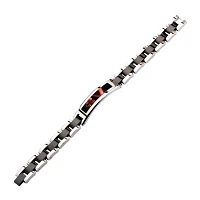 Star Wars® Two-Tone Stainless Steel Black IP Episode VII Kylo Ren ID Link Bracelet