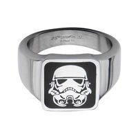 Star Wars® Stainless Steel Stormtrooper Square Top Ring