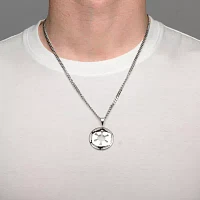 Star Wars® Stainless Steel Galactic Empire Symbol Cutout Pendant Necklace