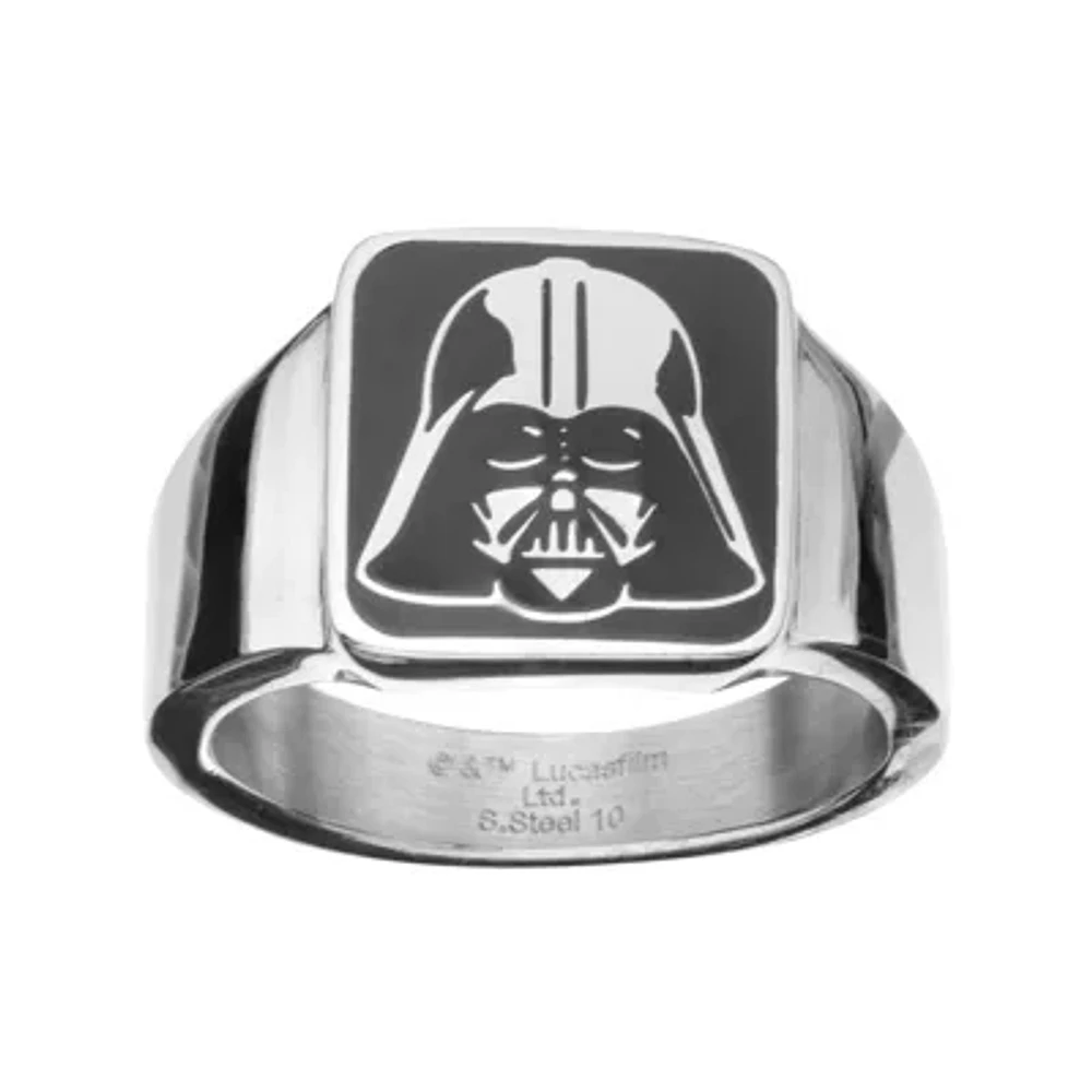 Star Wars® Stainless Steel Darth Vader Square Top Ring