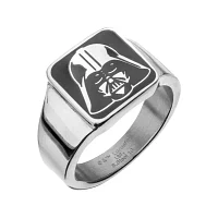 Star Wars® Stainless Steel Darth Vader Square Top Ring