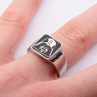 Star Wars® Stainless Steel Darth Vader Square Top Ring