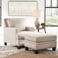 Signature Design by Ashley® Claretha Collection Upholstered Ottoman