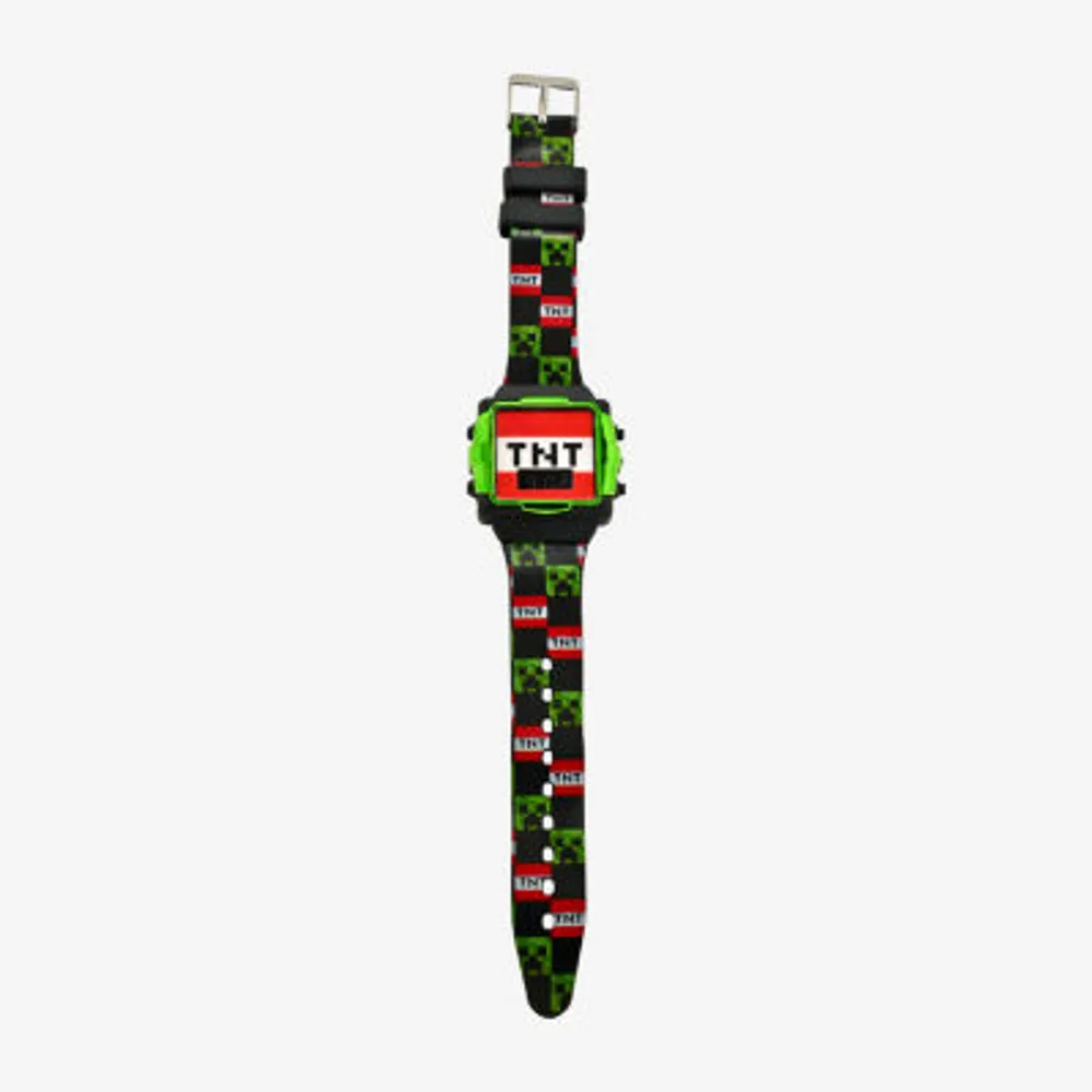 Minecraft Boys Digital Multicolor Strap Watch Min4068jc