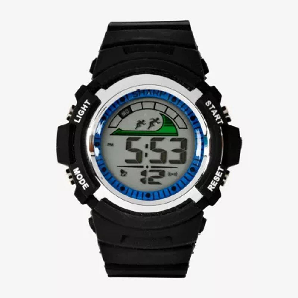 Sharp Boys Digital Black Strap Watch Shr3002jc21