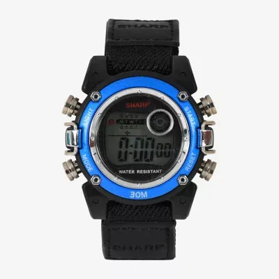 Sharp Boys Digital Black Strap Watch Shr3019jc21