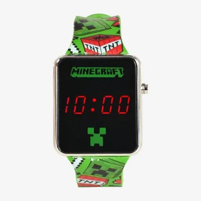 Minecraft Boys Digital Multicolor Strap Watch Min4095jc