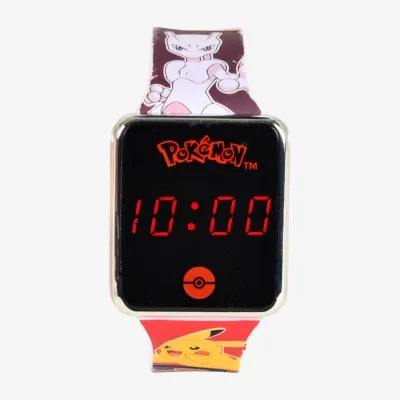 Pokemon Boys Digital Multicolor Strap Watch Pok4261jc