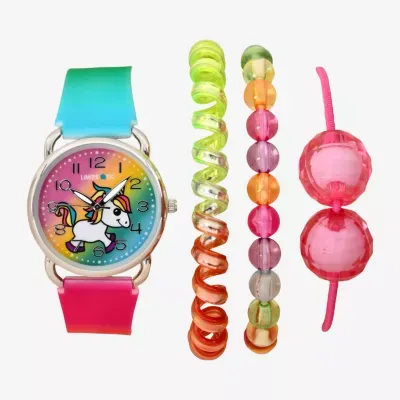 Limited Too Girls Multicolor 4-pc. Watch Boxed Set Lmt20016jc21