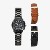 Geneva Unbranded Mens 3-pc. Watch Boxed Set Mac8076jc