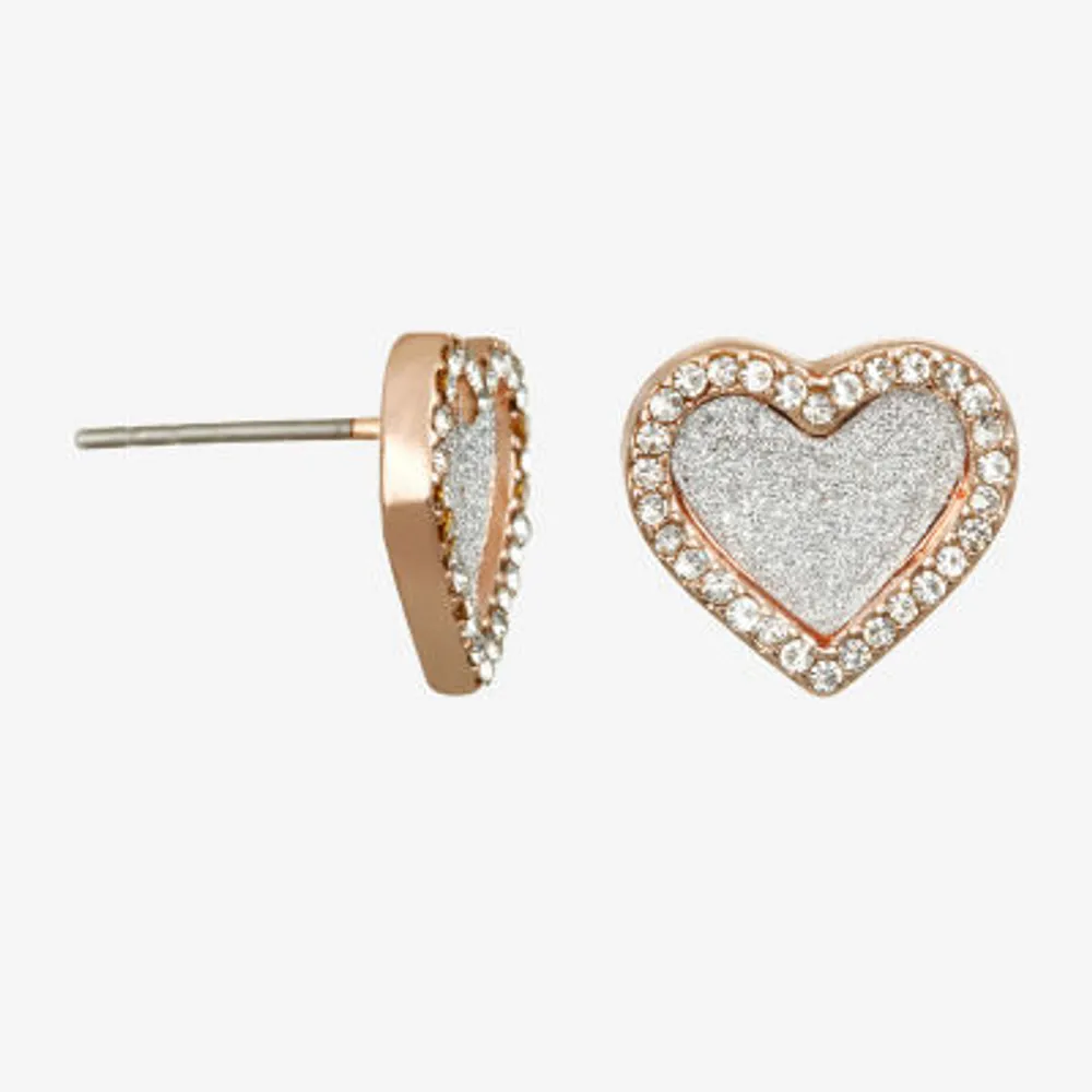 Bijoux Bar Delicates 9.9mm Heart Stud Earrings