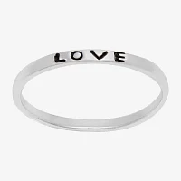 Itsy Bitsy Sterling Silver Love Band Ring