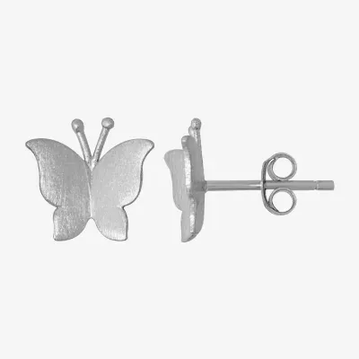 Itsy Bitsy Sterling Silver 9.5mm Butterfly Stud Earrings
