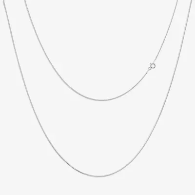 Silver Reflections Pure Over Brass 18-24" Snake Chain Necklace