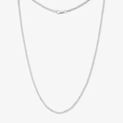 Silver Reflections Pure Silver Over Brass 18 Inch Figaro Chain Necklace